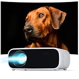 Mini Beamer mit WiFi und Bluetooth, 18000 Lumen, Full HD 1080P Auflösung Beamer 4k Heimkino, Unterstützt bis zu 200“ Projektionsgröße, Kompatibel mit iOS/Android/Laptop/HDMI/USB(Schwarz)