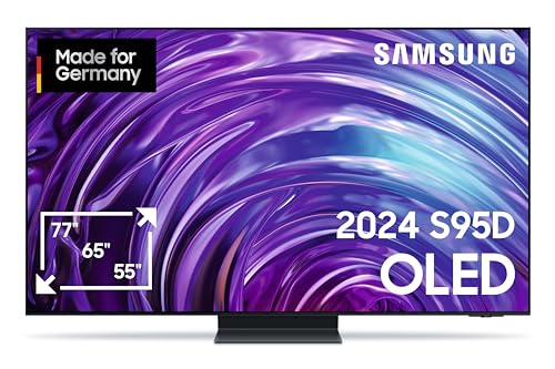 Samsung OLED 4K S95D Fernseher 65 Zoll, Samsung TV mit Neural Quantum 4K AI Gen2 Prozessor, OLED HDR Pro, OLED Glare free, 4K Upscaling, Smart TV, KI TV, GQ65S95DATXZG, Deutsches Modell [2024]